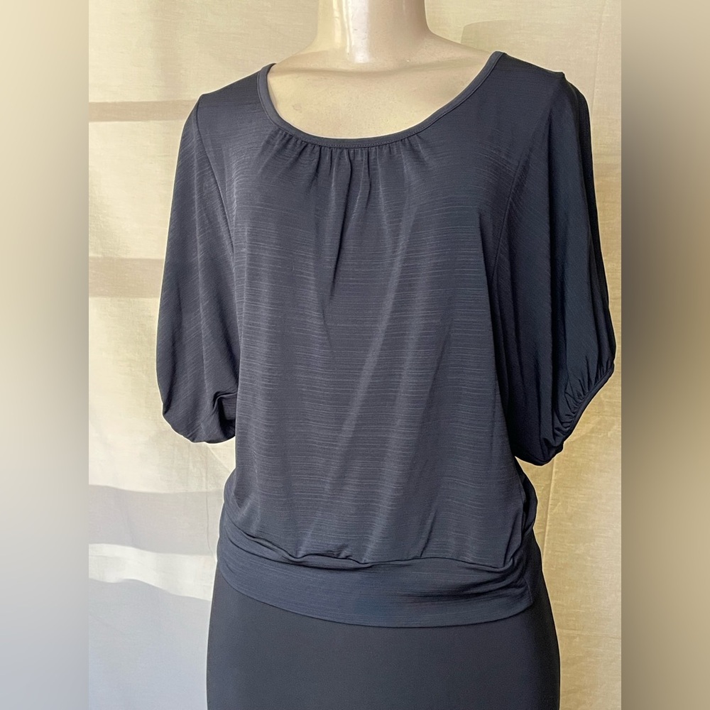I.N. San Francisco Navy Scoop Neck Dolman Top